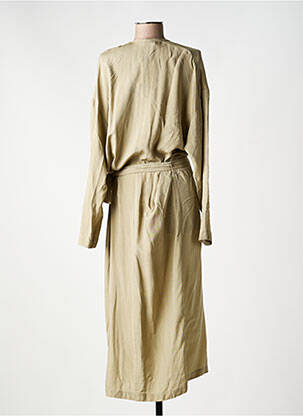 Robe longue manches longues manches longues beige HUMANOID femme