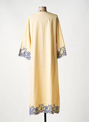 Robe longue col v manches 3/4 beige HOD femme