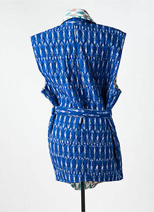 Veste kimono fermeture ceinture à nouer à la taille bleu V.DE.VINSTER femme