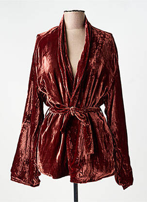 Veste kimono manches longues marron V.DE.VINSTER femme