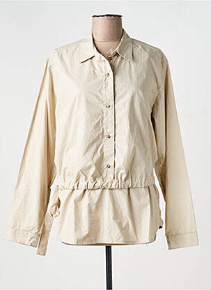 Chemisier coupe droite manches longues beige HUMANOID femme