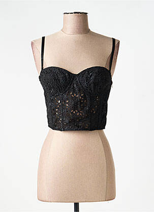 Top col v fines bretelles noir VANESSA BRUNO femme