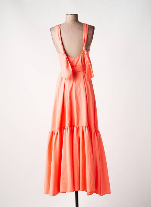 Robe longue coupe évasée fines bretelles orange FORTE-FORTE femme