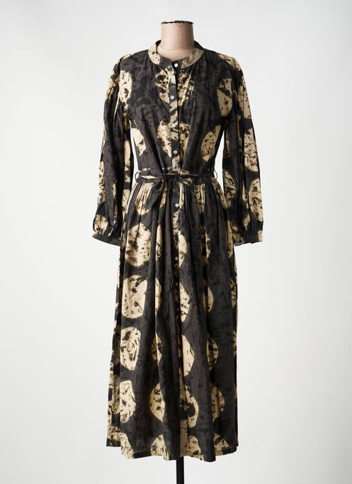 Robe longue manches longues manches longues noir V.DE.VINSTER femme