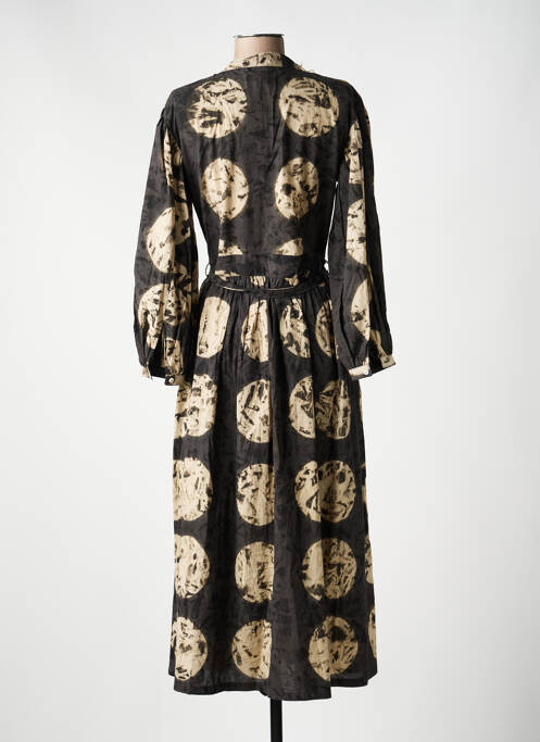Robe longue manches longues manches longues noir V.DE.VINSTER femme