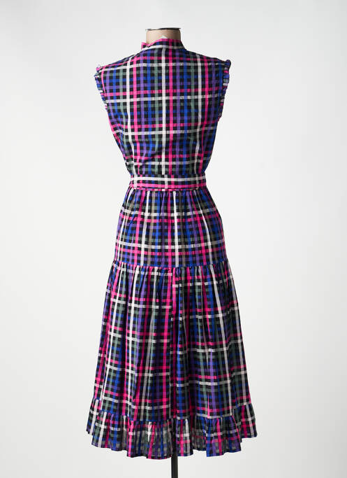 Robe longue imprimé fantaisie sans manche violet MII femme