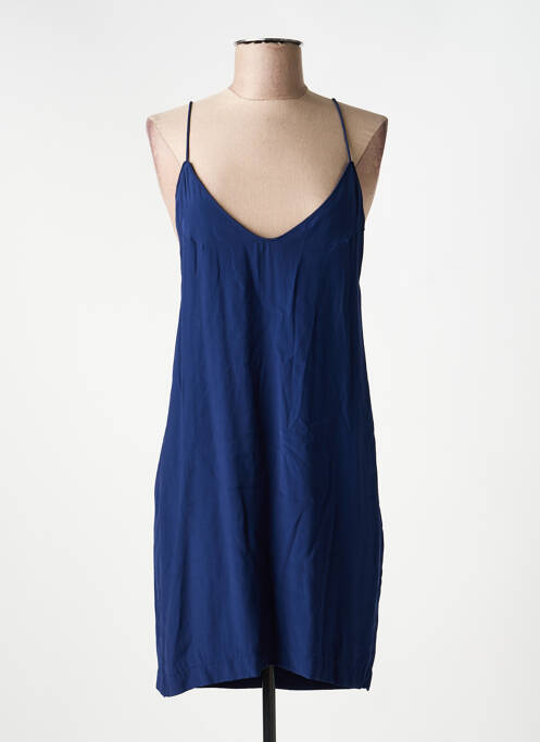 Robe courte col rond fines bretelles bleu KARMA KOMA femme