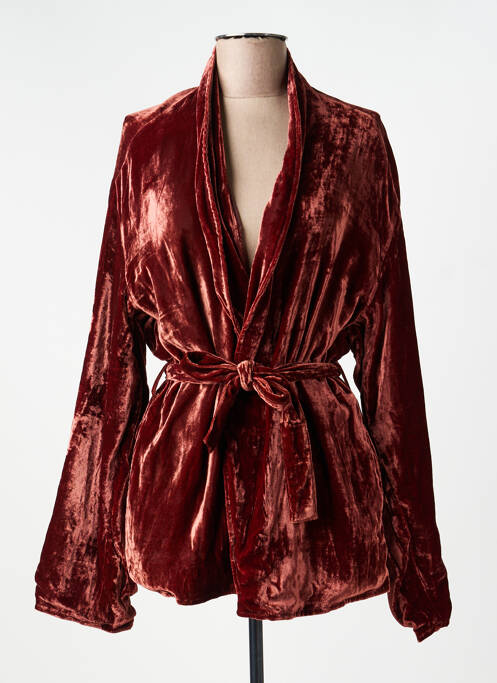 Veste kimono manches longues marron V.DE.VINSTER femme