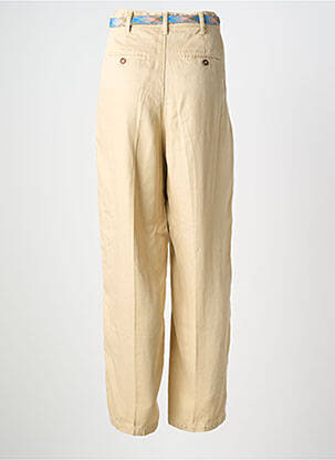 Pantalon large tissage popeline taille normale beige LABDIP femme