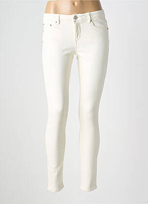 Jeans coupe slim stretch taille normale blanc LABDIP femme