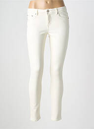 Jeans coupe slim stretch taille normale blanc LABDIP femme