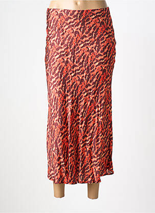 Jupe longue imprimé fantaisie rouge MODETROTTER femme