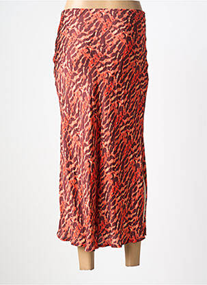 Jupe longue imprimé fantaisie rouge MODETROTTER femme