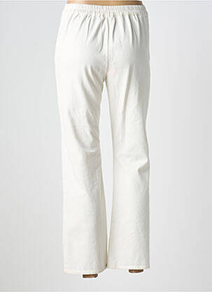 Pantalon droit taille élastique taille normale blanc V.DE.VINSTER femme