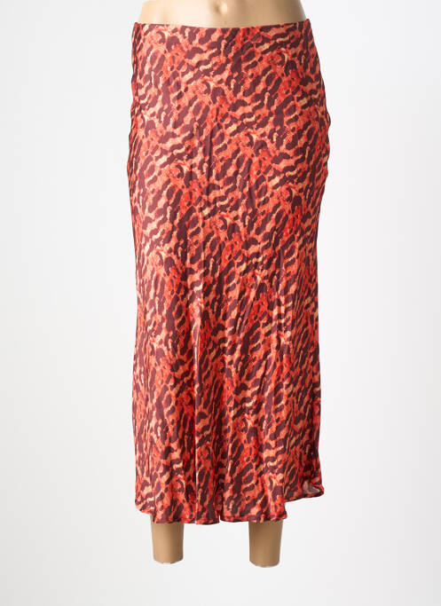 Jupe longue imprimé fantaisie rouge MODETROTTER femme