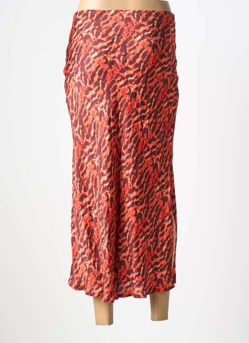 Jupe longue imprimé fantaisie rouge MODETROTTER femme