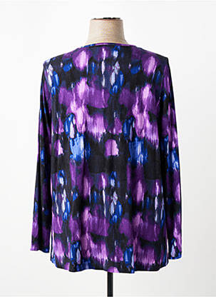 Blouse imprimé fantaisie manches longues violet BRANDTEX femme