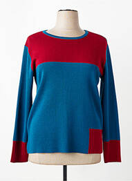 Pull col rond manches longues bleu TELMAIL femme
