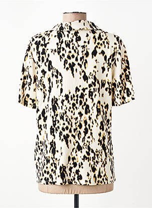 Chemisier imprimé fantaisie manches courtes beige YEST femme