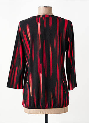 Top imprimé fantaisie manches 3/4 rouge BRANDTEX femme