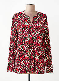 Top imprimé fantaisie manches longues rouge BRANDTEX femme