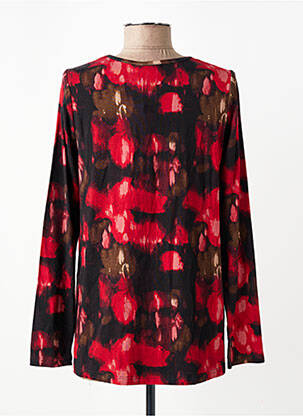 Top imprimé fantaisie manches longues rouge BRANDTEX femme