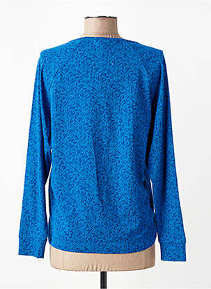 Top imprimé fantaisie manches longues bleu TRANQUILLO femme