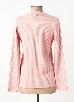 Pull coupe cintrée manches longues rose MALOKA femme
