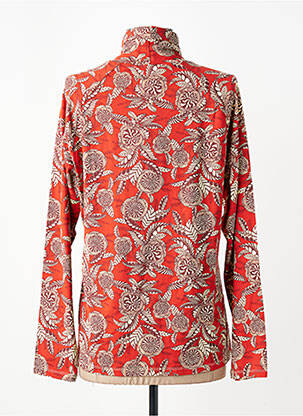Sous-pull imprimé fantaisie manches longues orange TRANQUILLO femme