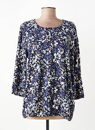 Top imprimé fantaisie manches longues bleu BRANDTEX femme