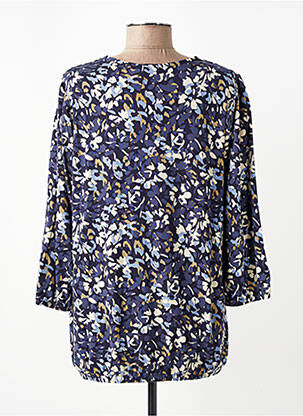 Top imprimé fantaisie manches longues bleu BRANDTEX femme