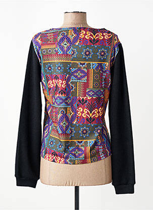 Gilet manches longues fermeture boutonnée sur le devant noir MALOKA femme