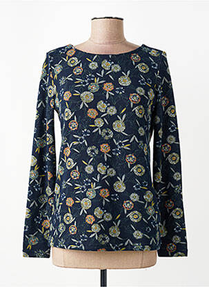 Pull coupe cintrée manches longues bleu LILY & ME femme