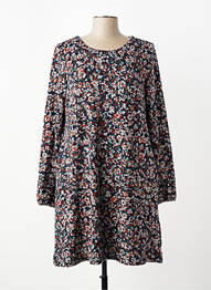 Robe courte coupe évasée manches longues bleu LILY & ME femme