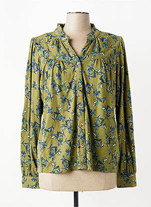 Chemisier imprimé fantaisie manches longues vert LILY & ME femme