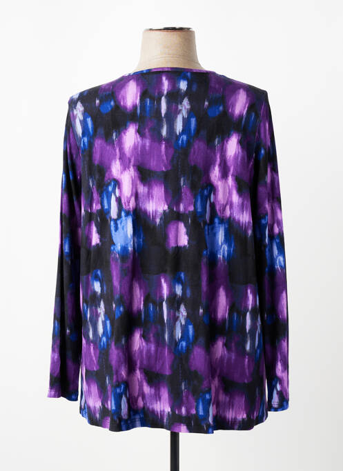 Blouse imprimé fantaisie manches longues violet BRANDTEX femme