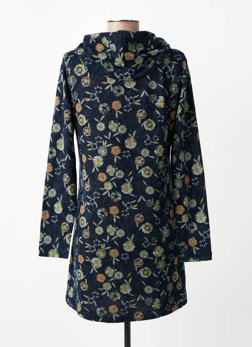 Robe pull col boule manches longues bleu LILY & ME femme