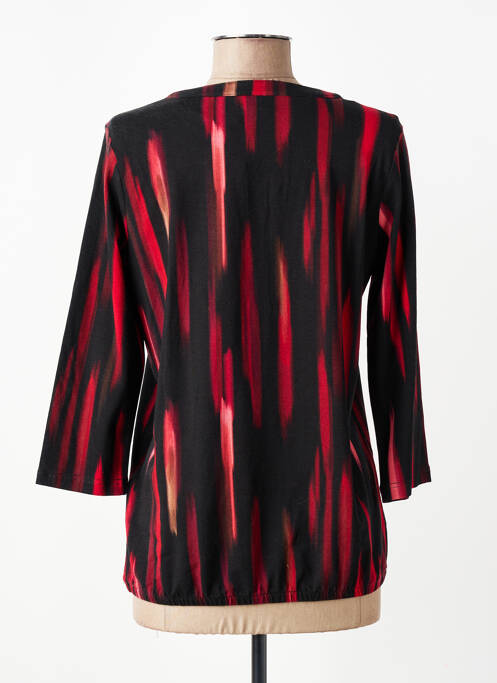 Top imprimé fantaisie manches 3/4 rouge BRANDTEX femme