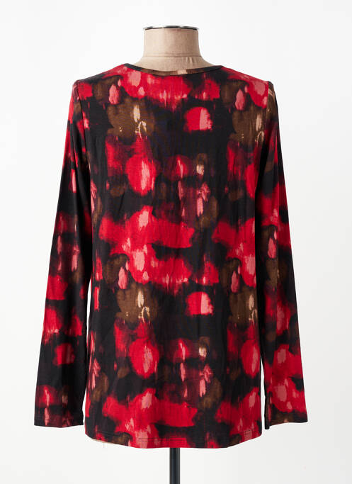Top imprimé fantaisie manches longues rouge BRANDTEX femme
