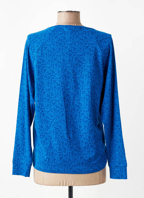 Top imprimé fantaisie manches longues bleu TRANQUILLO femme
