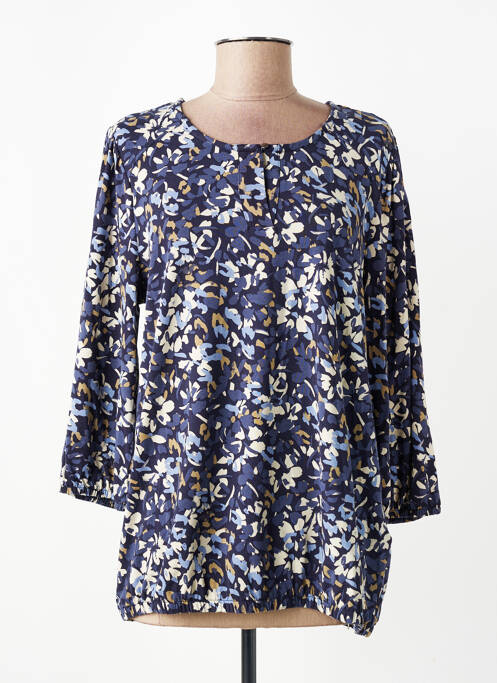 Top imprimé fantaisie manches longues bleu BRANDTEX femme