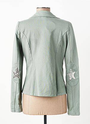 Veste casual col chemisier vert clair LACOMY femme
