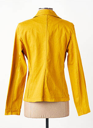 Veste casual col tailleur jaune OXXYZEN femme