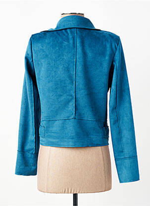 Veste casual tissage suedine bleu OXXYZEN femme