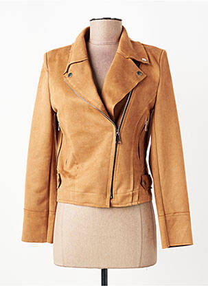 Veste casual tissage suedine marron OXXYZEN femme