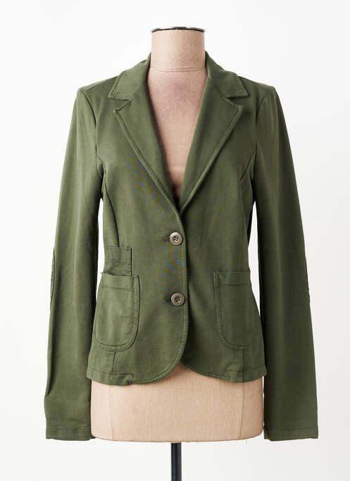 Veste casual col chemisier vert LACOMY femme