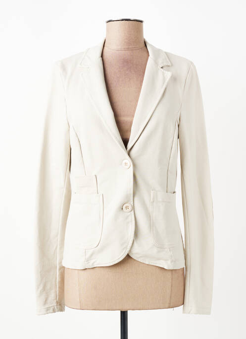 Veste casual col chemisier beige LACOMY femme