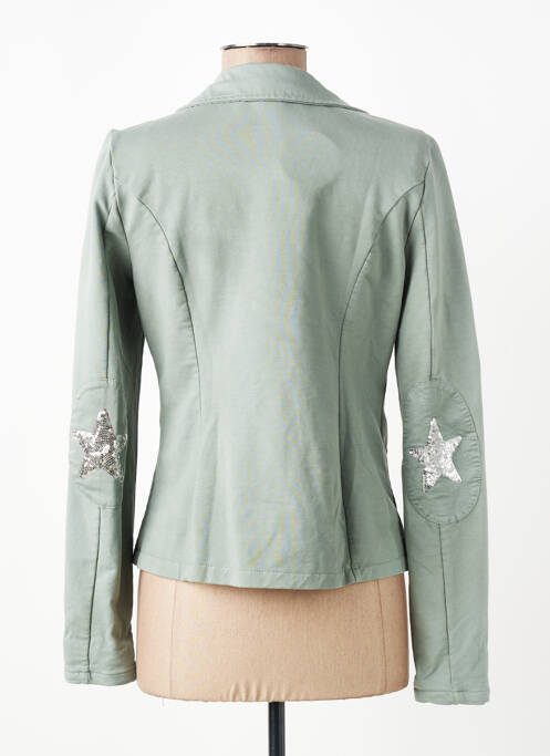 Veste casual col chemisier vert clair LACOMY femme