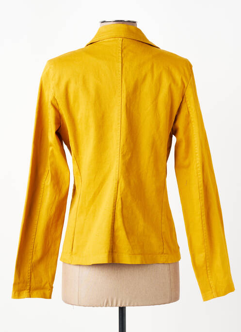 Veste casual col tailleur jaune OXXYZEN femme