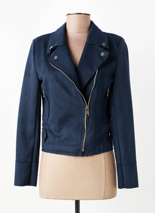 Veste casual tissage suedine bleu fonce OXXYZEN femme